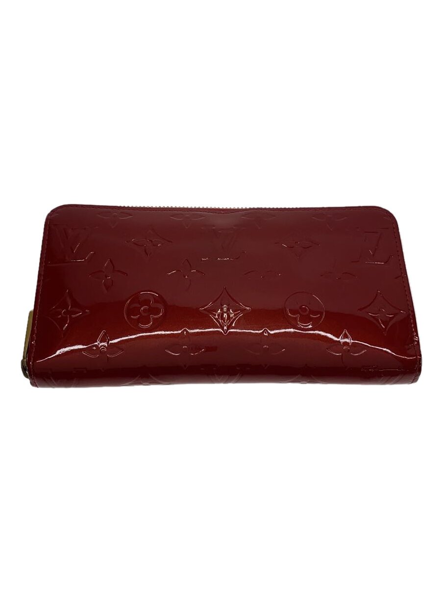 【中古】LOUIS VUITTON◆ジッピー・ウォレット_モノグラム・ヴェルニ_RED/エナメル/RED/モノグラム/レディース【服飾雑貨他】