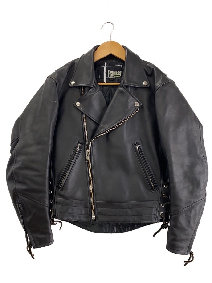 【中古】Franker Leather/ダブルライダースジャケット/M/牛皮/BLK【メンズウェア】