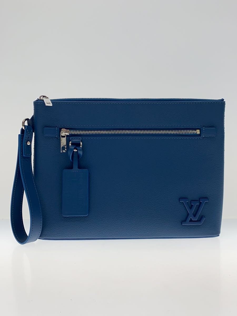 【中古】LOUIS VUITTON◆合切袋/なめし革/BLU/M82813【御徒面子】