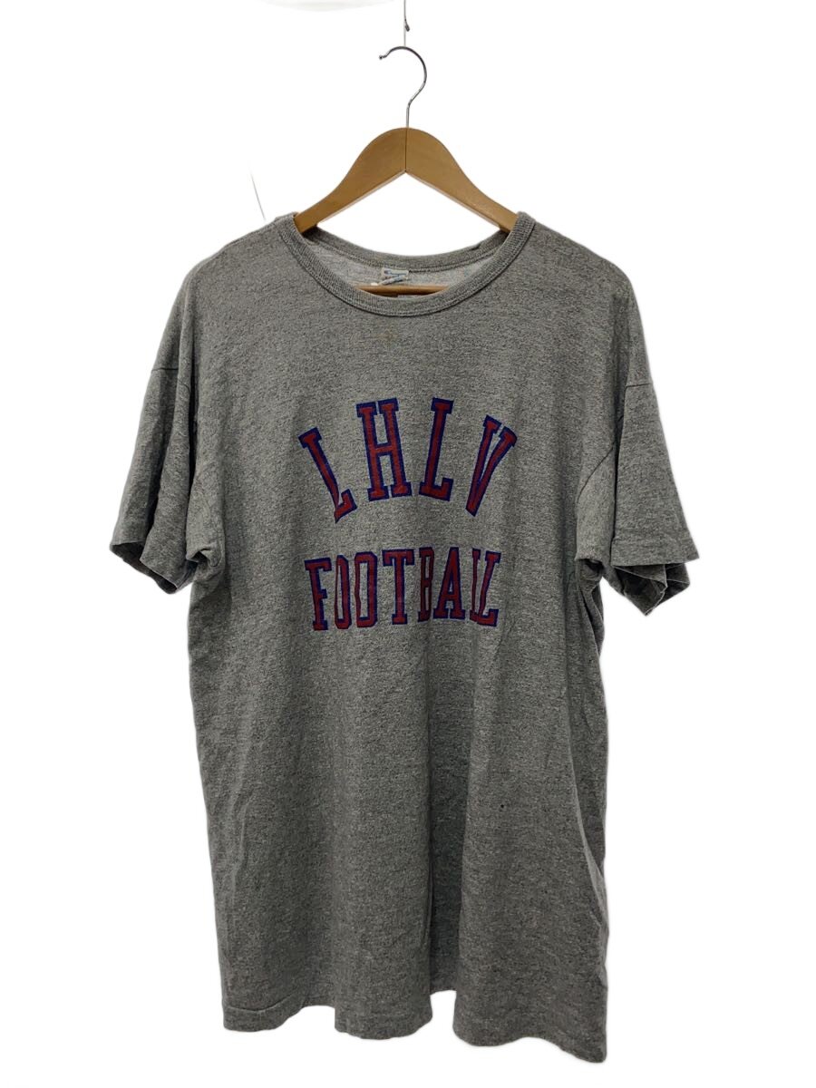 【中古】Champion◆プルオーバー/XL/綿織物/GRY/80s/トリコタグ/シングル編み目/LHLV FOOTBALL【メンズウェア】
