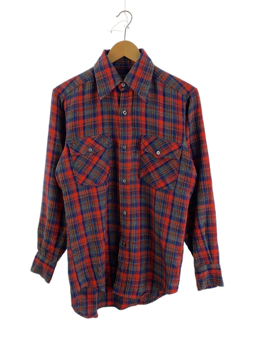 【中古】PENDLETON◆70s/ウールシャツ/M/ウール/RED/チェック/USA製/70s/virginwool/ミントコンディション【メンズウェア】｜2ｎｄ STREET 店