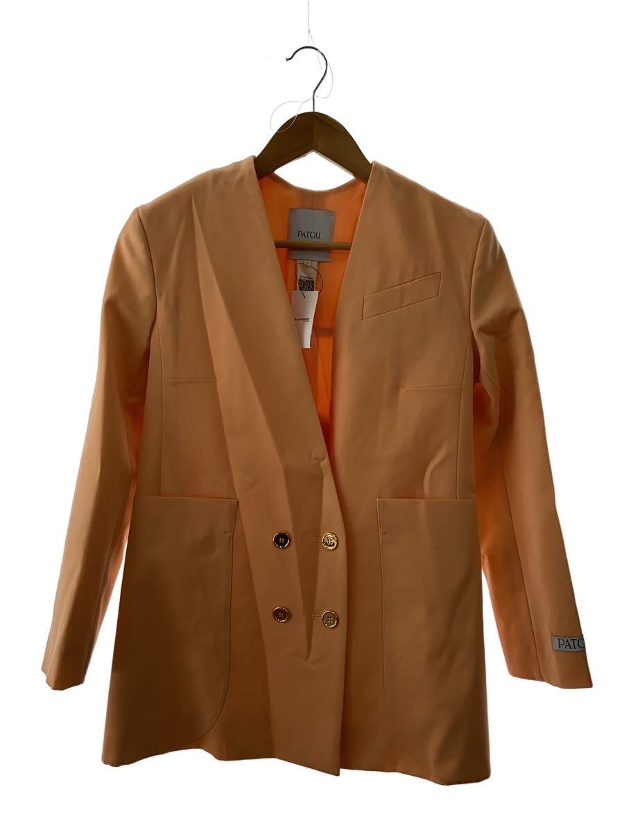 【中古】PATOU◆NO COLLAR DOUBLE BREASTED上衣/34/羊毛/ORN/24S-JA002-0103【レディース御召しもの】