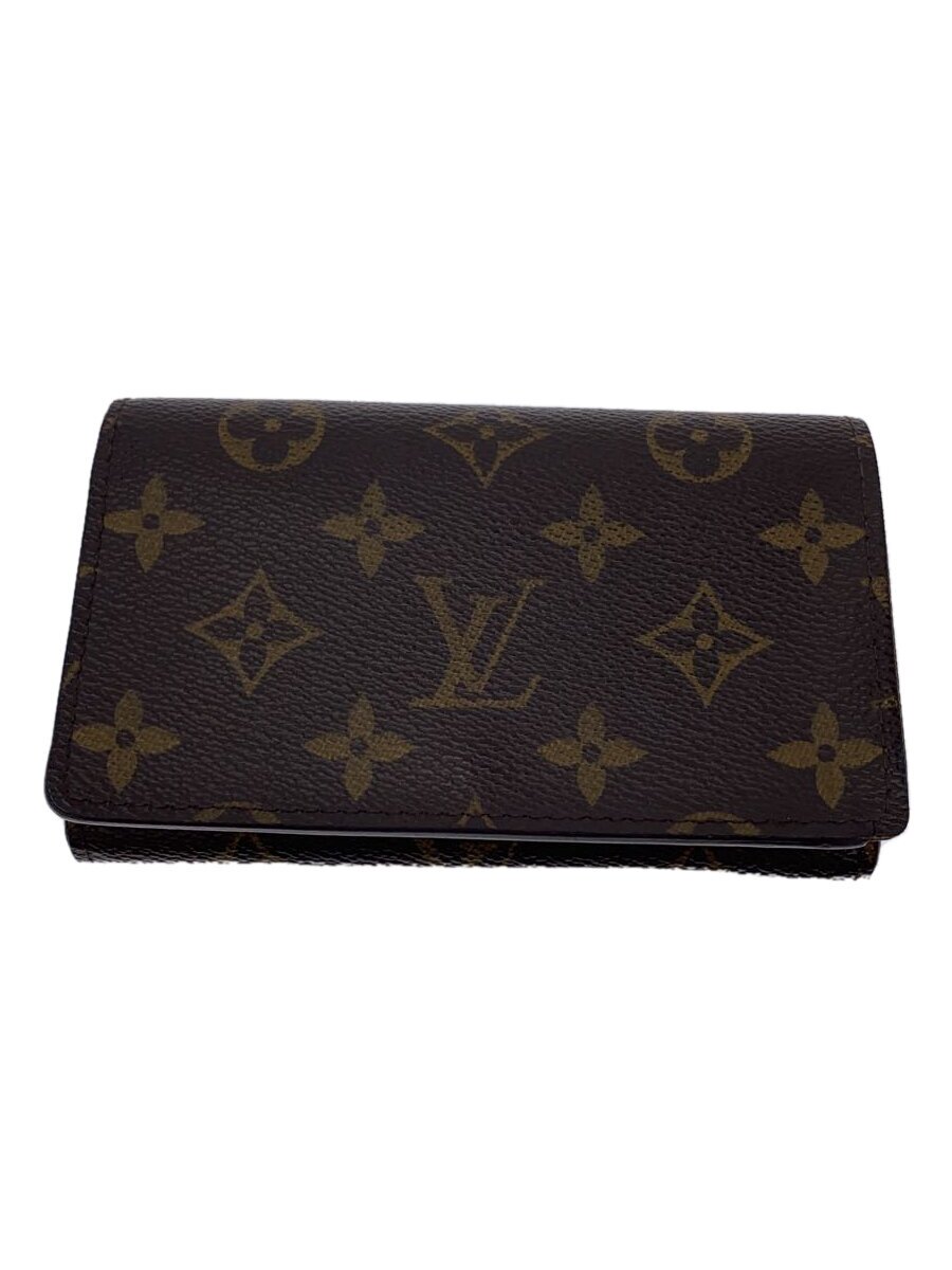【中古】LOUIS VUITTON◆1)ポルト・モネ・ビエ・トレゾール_モノグラム・キャンバス/PVC/BRW/レディース【服飾雑貨他】