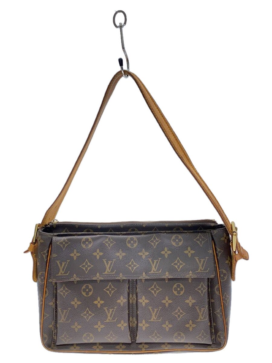 【中古】LOUIS VUITTON◆ヴィバ・シテGM_モノグラム・帆布/PVC/BRW//【御徒面子】