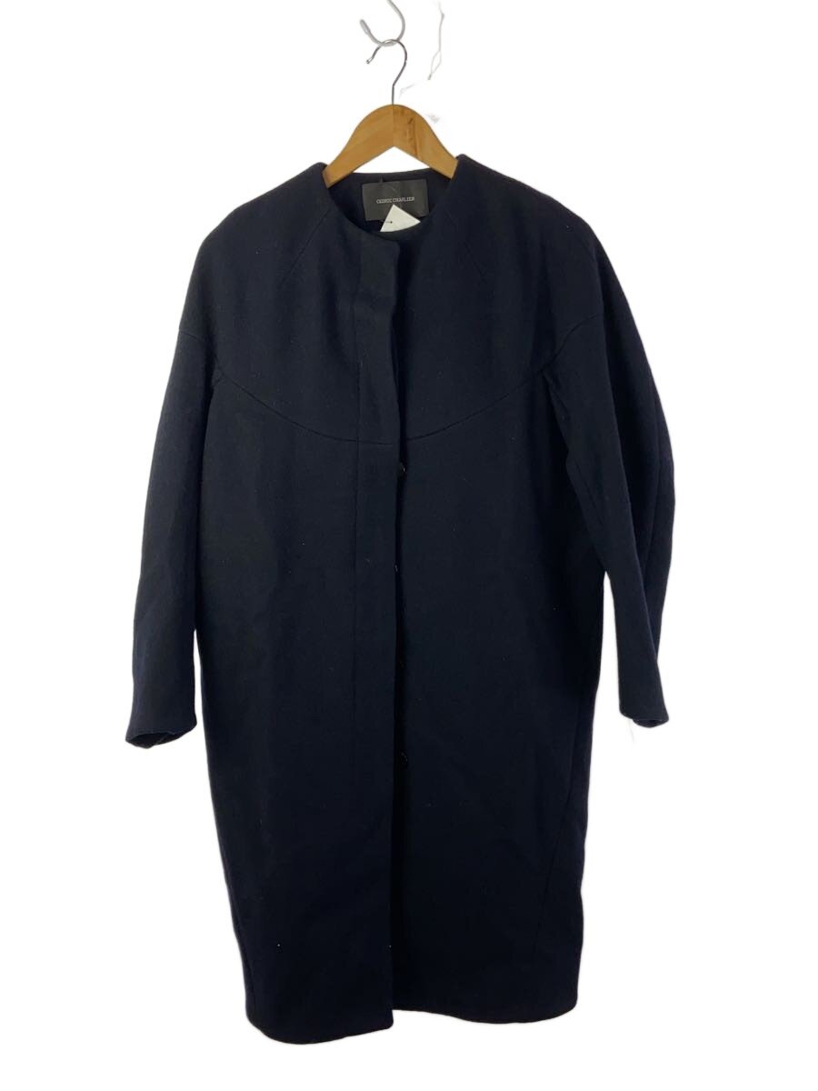 【中古】cedric charlier◆厚地の外套/38/羊毛/NVY【レディース御召しもの】