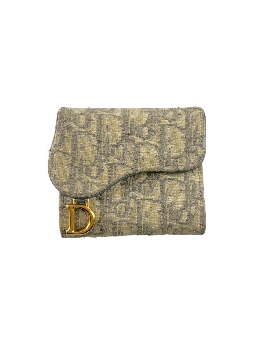 【中古】Christian Dior◆状態考慮/トロッター/サドル/2つ折り財布/キャンバス/GRY/モノグラム/レディース【服飾雑貨他】｜2ｎｄ STREET 店