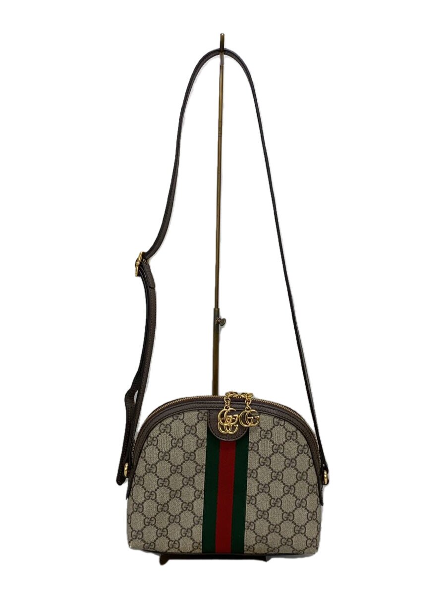 【中古】GUCCI◆ショルダーバッグ_オフィディア_GGスプリーム/PVC/BRW/総柄【御徒面子】