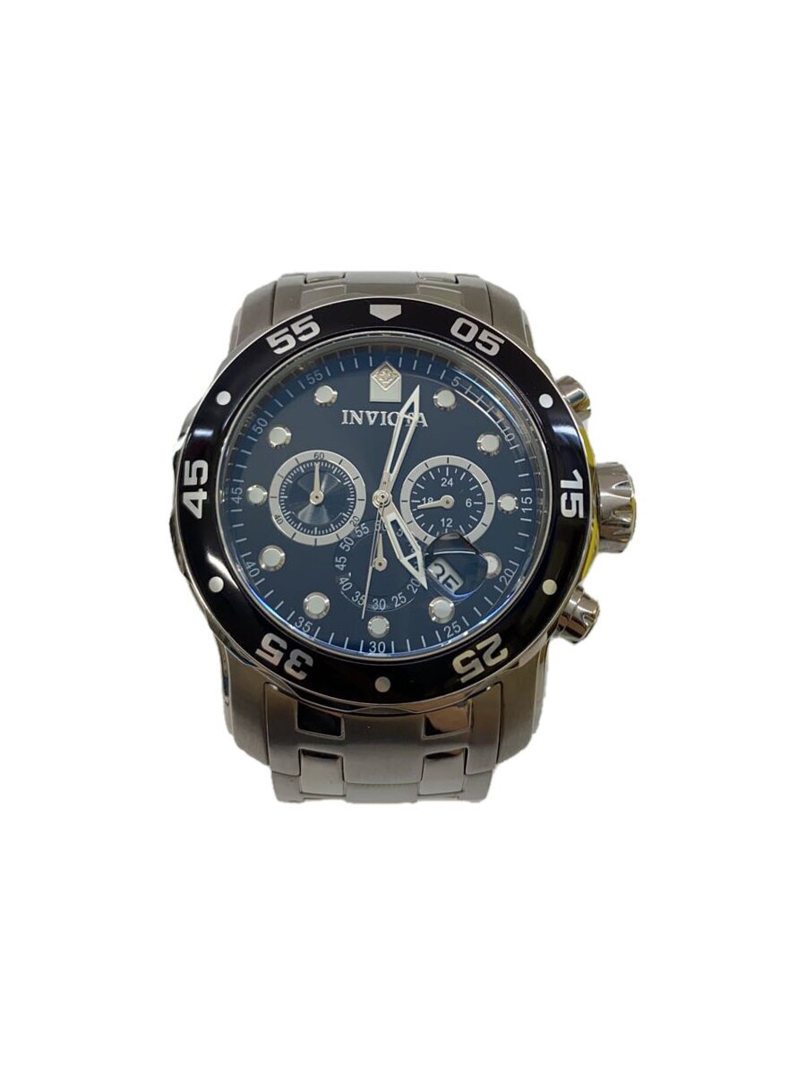 【中古】invicta◆Pro Diver 石英ウオッチ/アナログ/ステンレス鋼/BLK/SLV/SS/0069【服飾雑貨他】