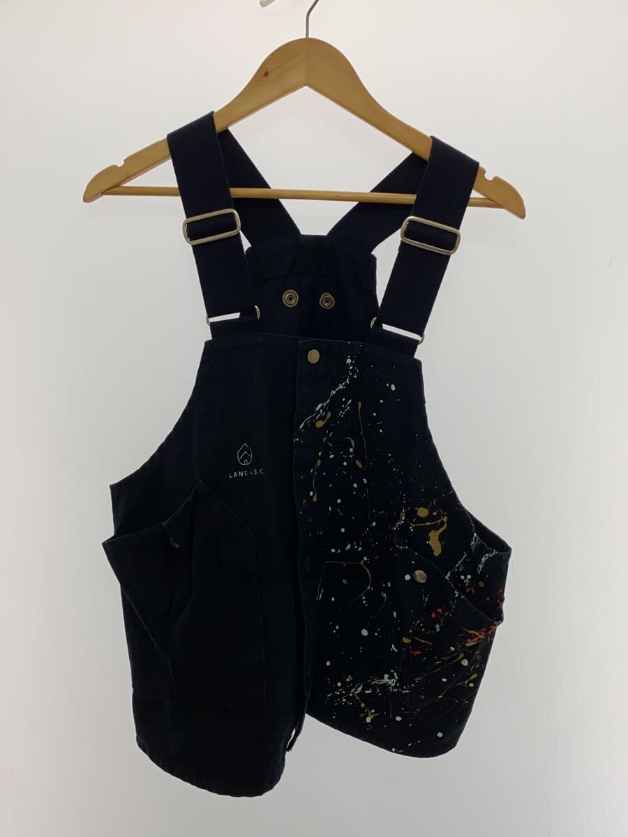 【中古】LAND\u0026B.C./より良い/FREE/綿織物/黒いこと/黒/えの具/総柄【メンズウェア】