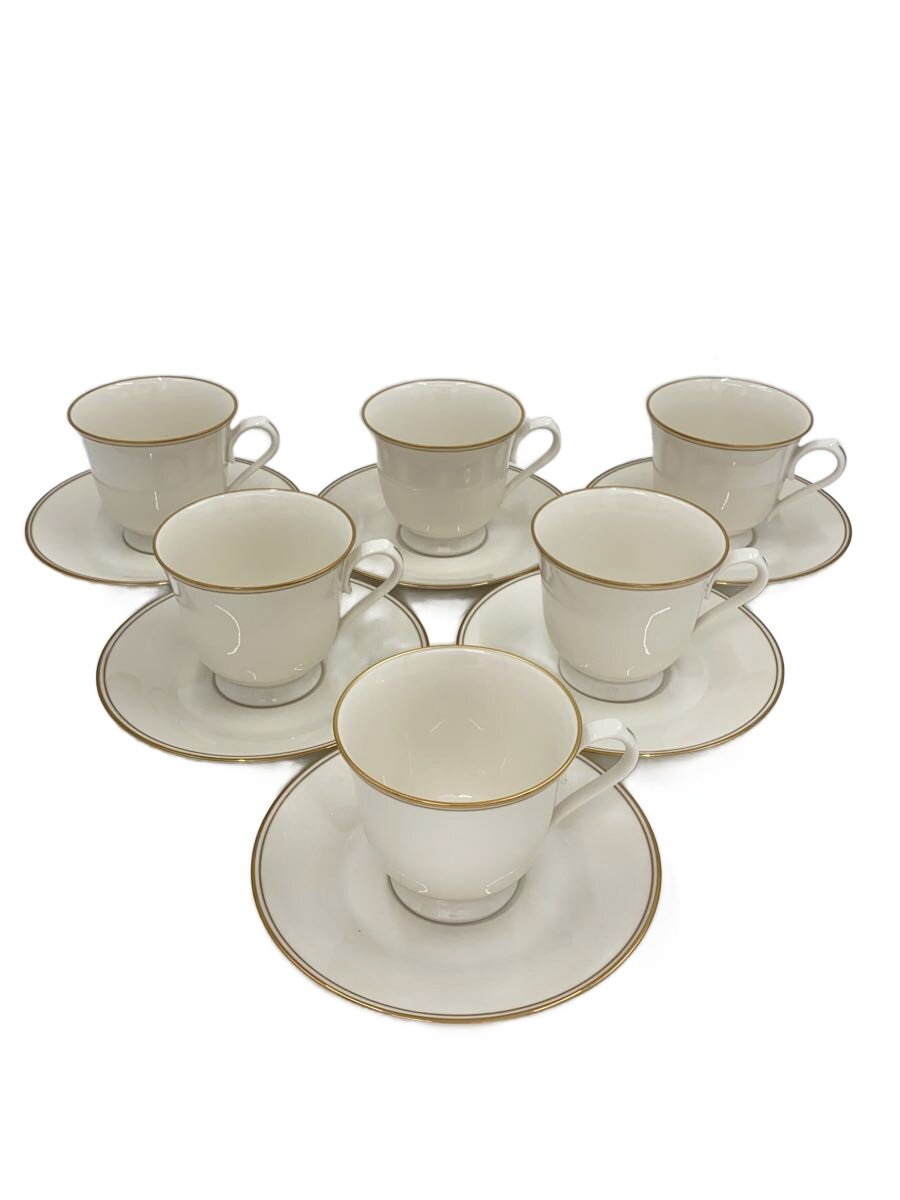 【中古】Noritake◆カップ&ソーサー/6点セット/WHT//【キッチン用品】