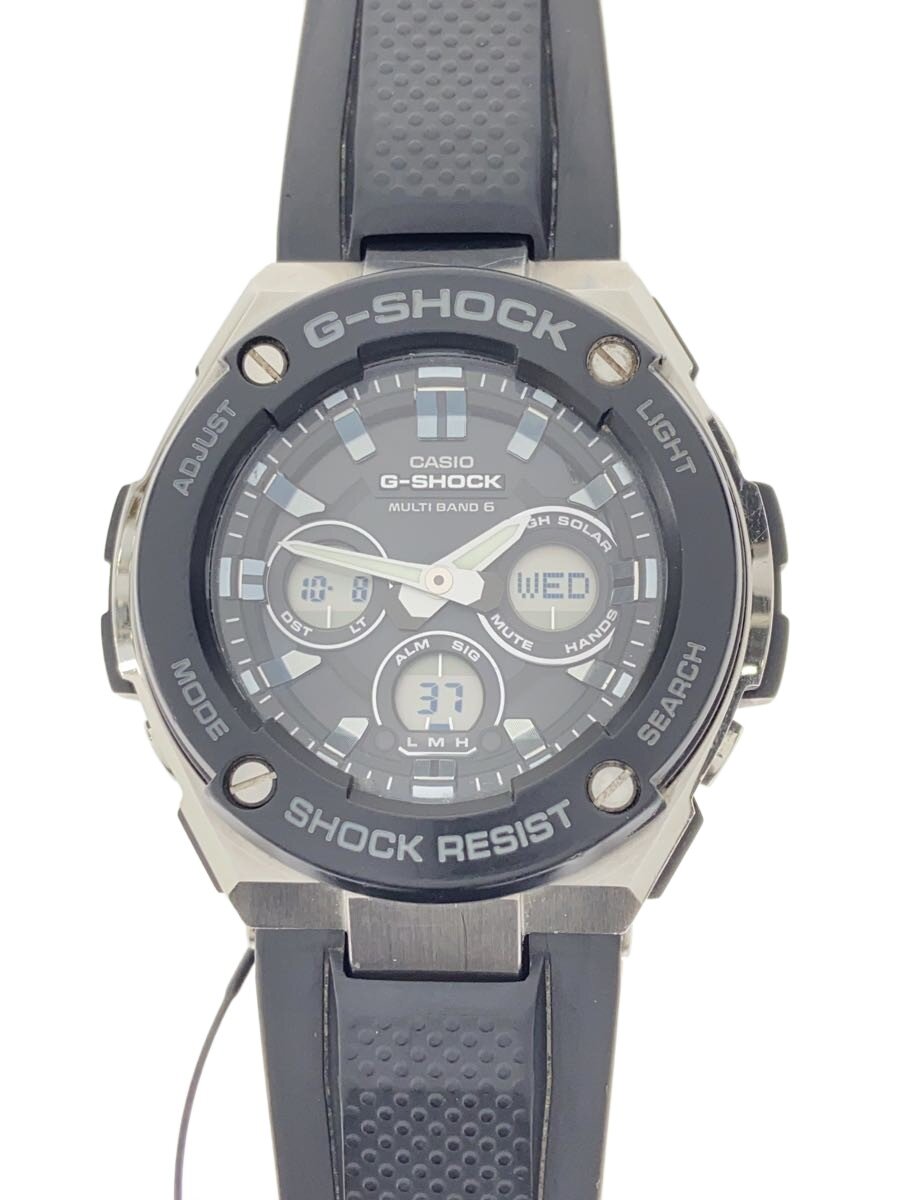【中古】CASIO◆ソーラーウオッチ・G-SHOCK/デジアナ/BLK/BLK【服飾雑貨他】