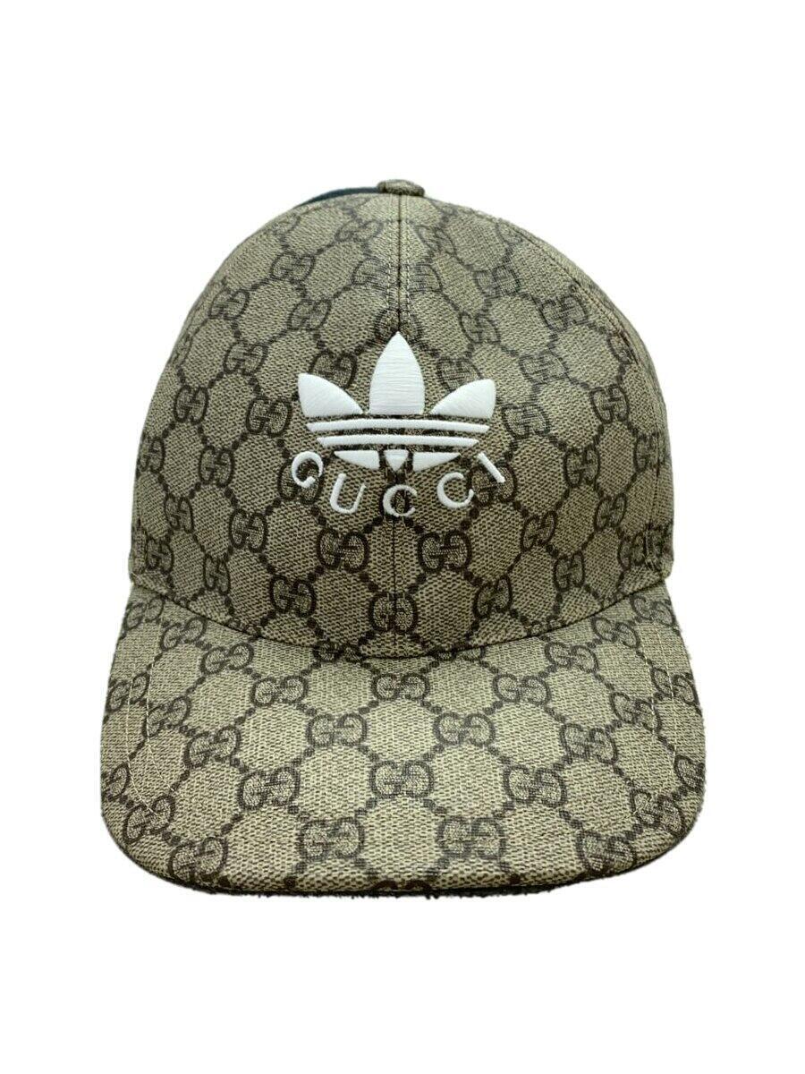 【中古】GUCCI◆GGスプリームダブルバイザーキャップ/M/綿織物/マルチ色つや/総柄/メンズ/719406【服飾雑貨他】