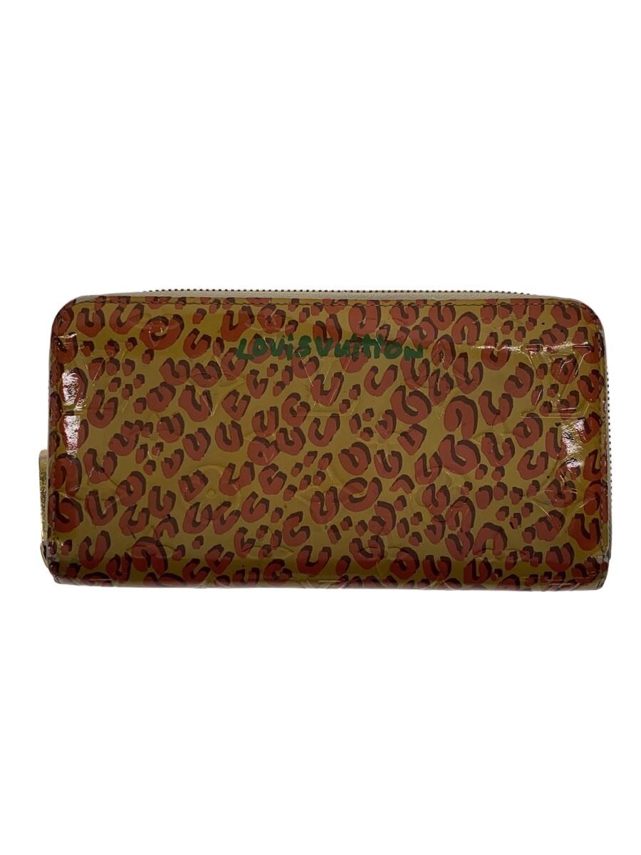【中古】LOUIS VUITTON◆ジッピー・ウォレット_モノグラム・ヴェルニ/エナメル/PNK/レディース【服飾雑貨他】