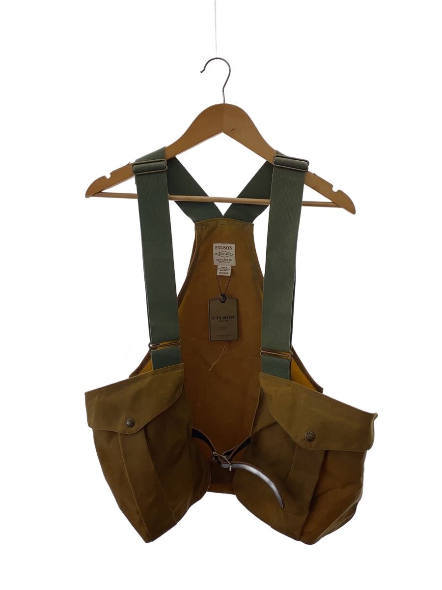 【中古】FILSON◆オイルコーティングゲームベスト/綿織物/CML/無地/8037-45-70505【メンズウェア】