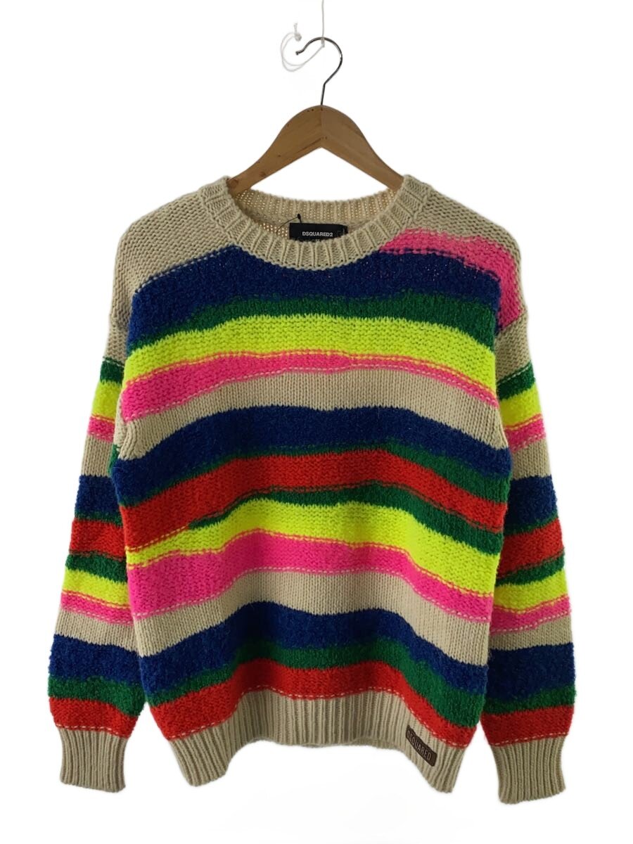 【中古】DSQUARED2◆編み物・スウェーター(朦々たる)/XS/アクリル樹脂/マルチ色合い/間借り人/S74HA1375【メンズウェア】