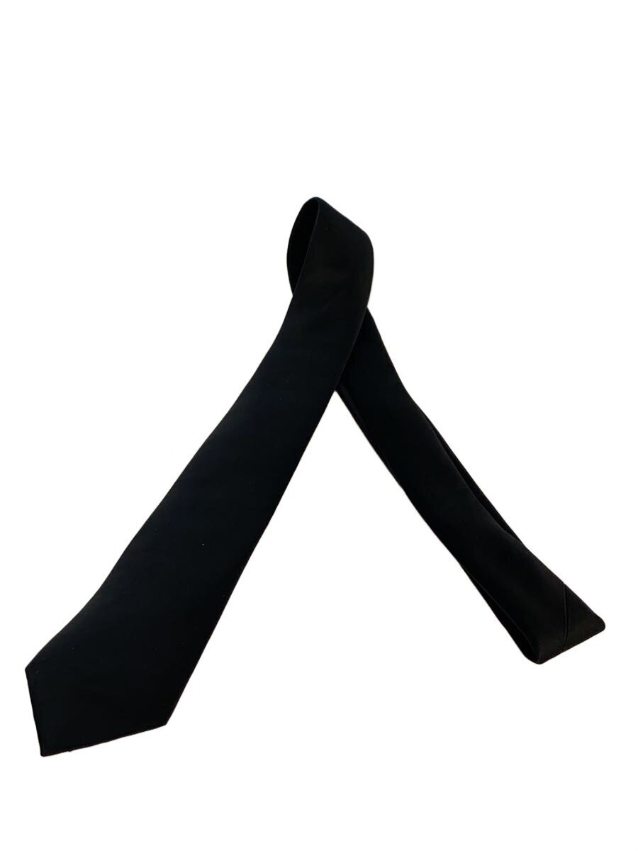 【中古】Dior HOMME◆タイ/絹地/BLK/無地/メンズ//【服飾雑貨他】