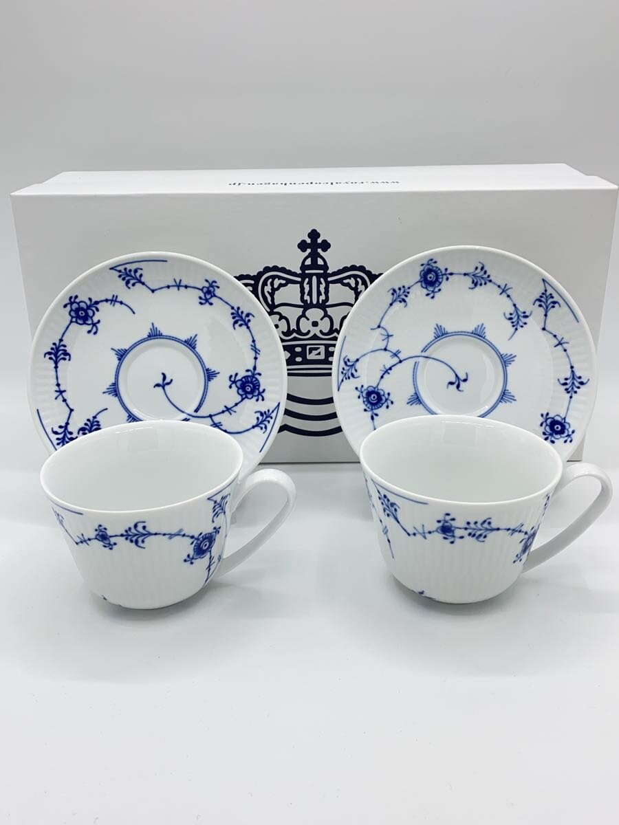 【中古】ROYAL COPENHAGEN◆優勝杯\u0026平円盤/2点仕掛ける ブルーフルーテッドプレイン【御厨子所備品】