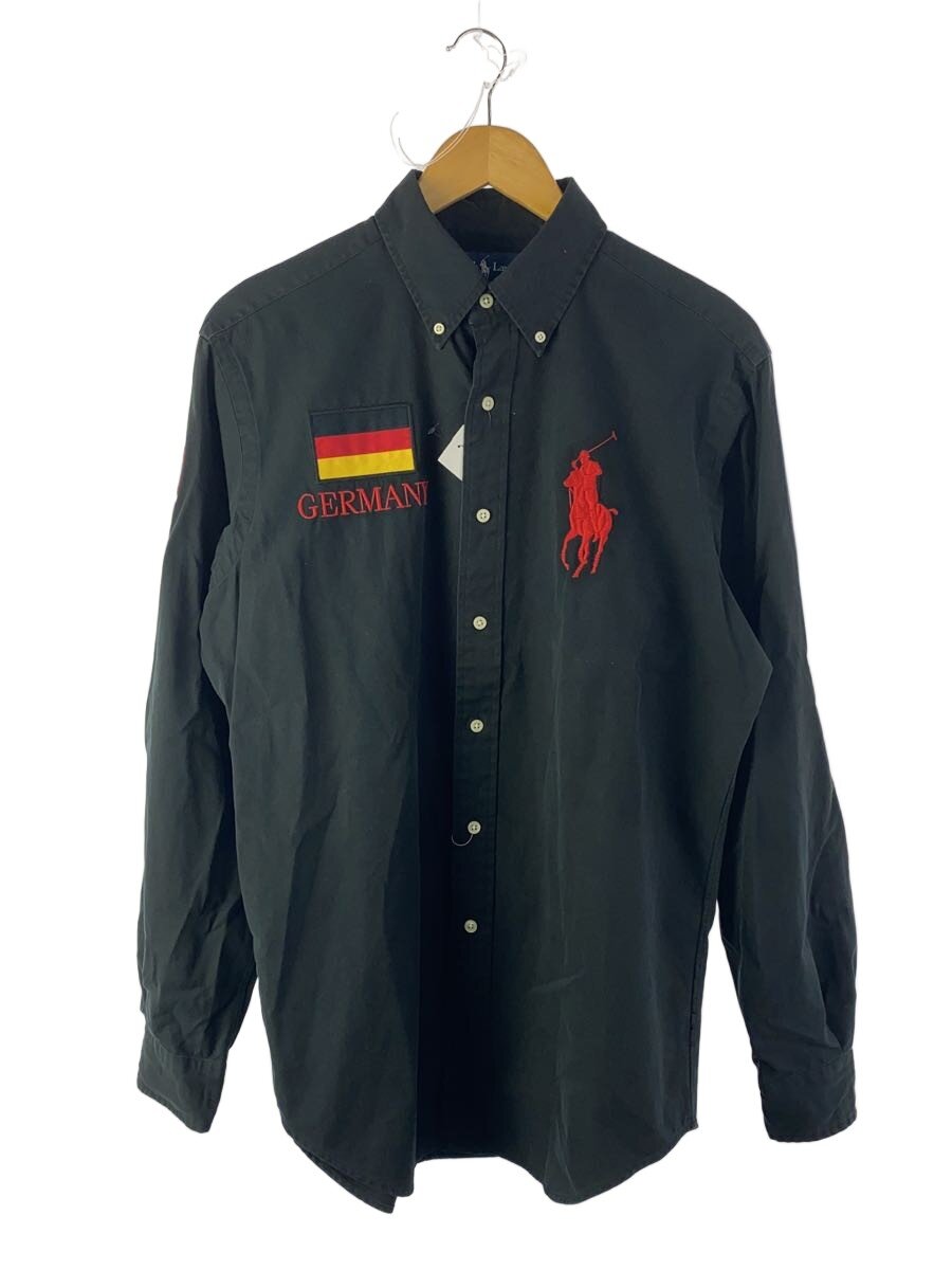 【中古】POLO RALPH LAUREN◆長袖プルオーバー/M/綿織物/BLK//【メンズウェア】