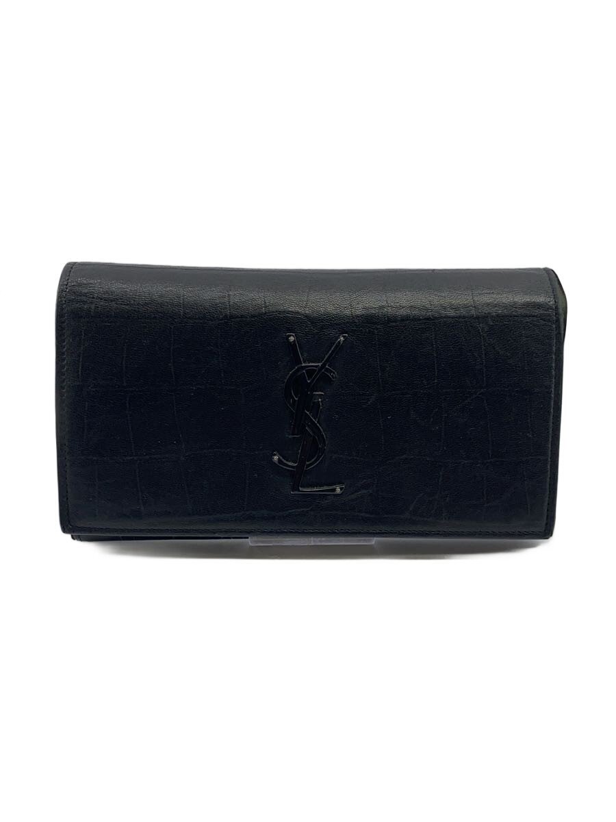 【中古】SAINT LAURENT◆長紙入れ/--/BLK/メンズ/CFP556252・1218【服飾雑貨他】