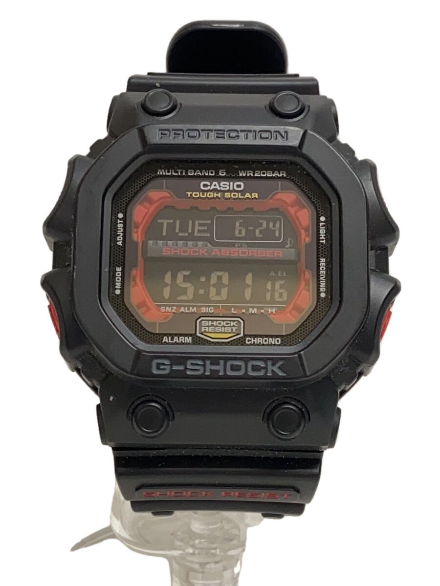 【中古】CASIO◆ソーラーウオッチ・G-SHOCK/デジタル/BLK【服飾雑貨他】