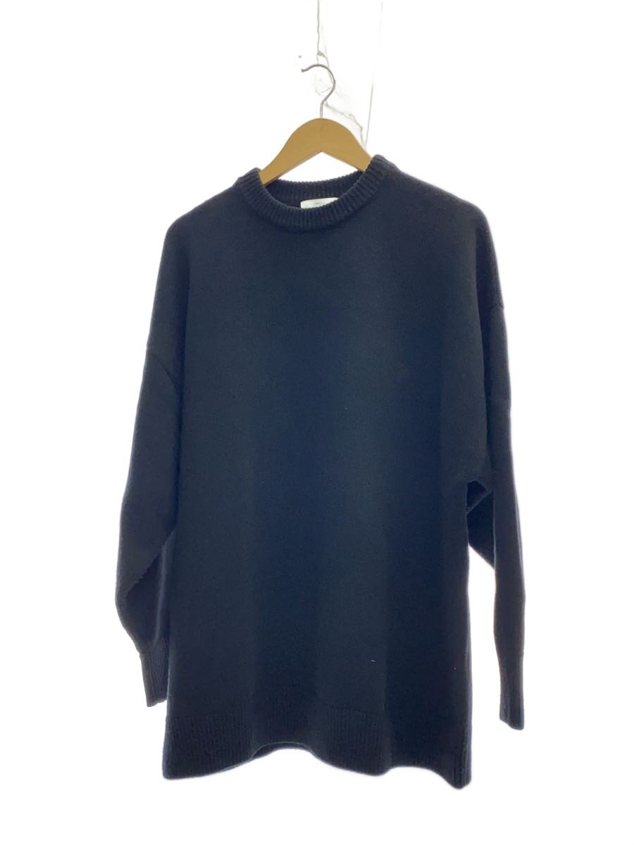 【中古】digne◆編み物・スウェーター(朦々たる)/FREE/羊毛/BLK/無地/DIG24AW-KN-002【メンズウェア】