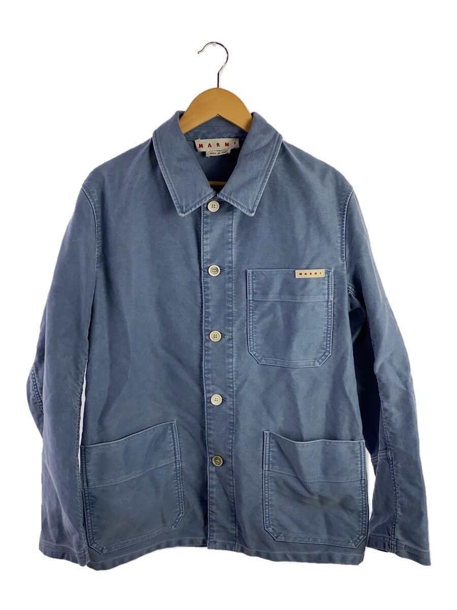 【中古】MARNI◆24AW/Garment Dyed Compact Moleskine Jacket/46/コットン/インディゴ//【メンズウェア】｜2ｎｄ STREET 店