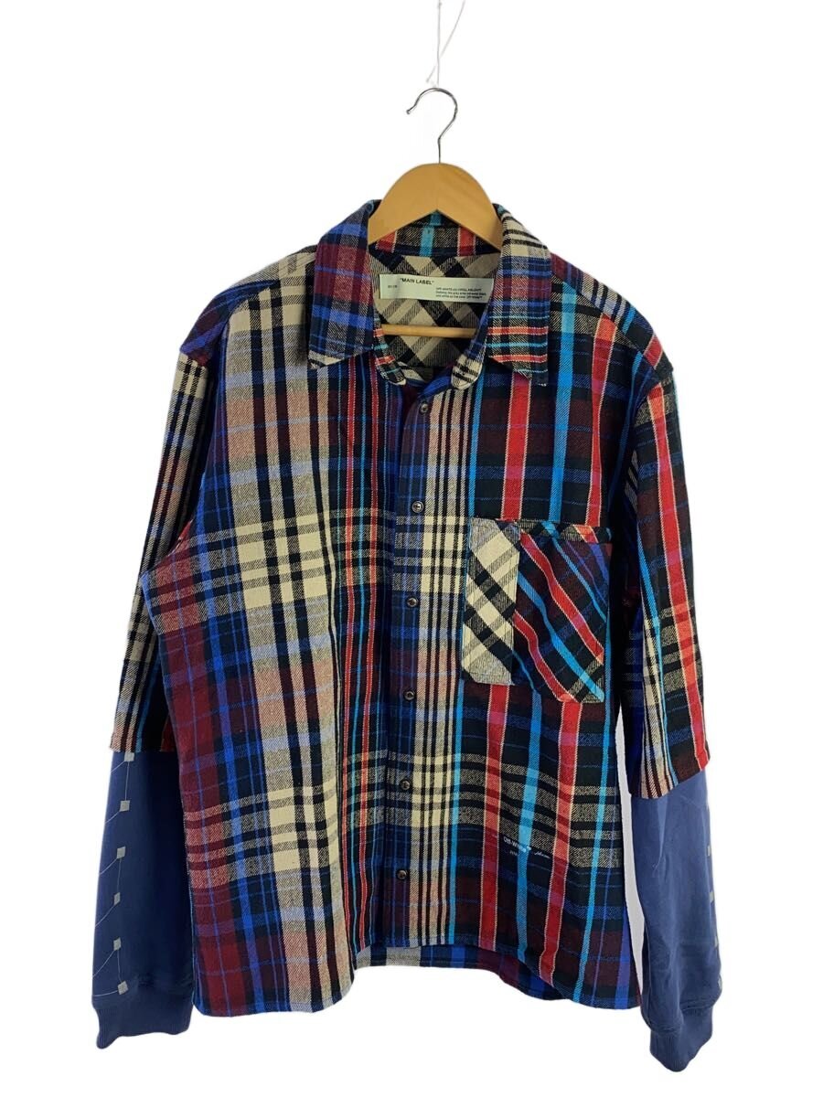 【中古】OFF-WHITE◆長袖プルオーバー/XL/綿織物/マルチ色合い/読み合わせる/OMGA083E19E23010【メンズウェア】