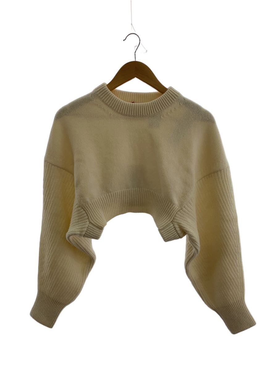 【中古】Alexander McQueen◆編み物・ティーシャツ(朦朦たる)/L/羊毛/WHT/無地/688349【レディース御召しもの】