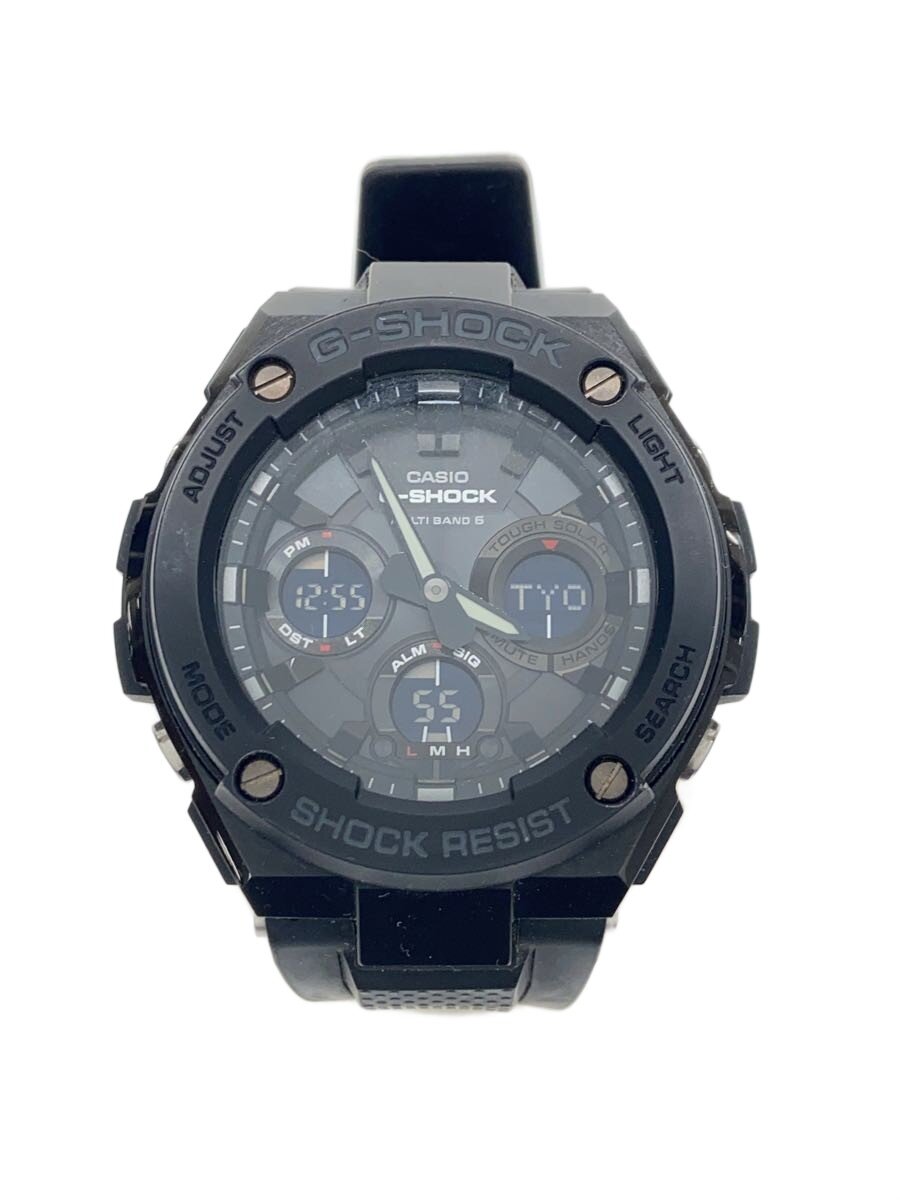 【中古】CASIO◆ソーラーウオッチ・G-SHOCK/デジアナ/BLK【服飾雑貨他】
