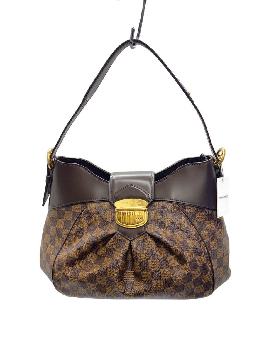 【中古】LOUIS VUITTON◆システィナMM_ダミエ・エベヌ/PVC/BRW【御徒面子】