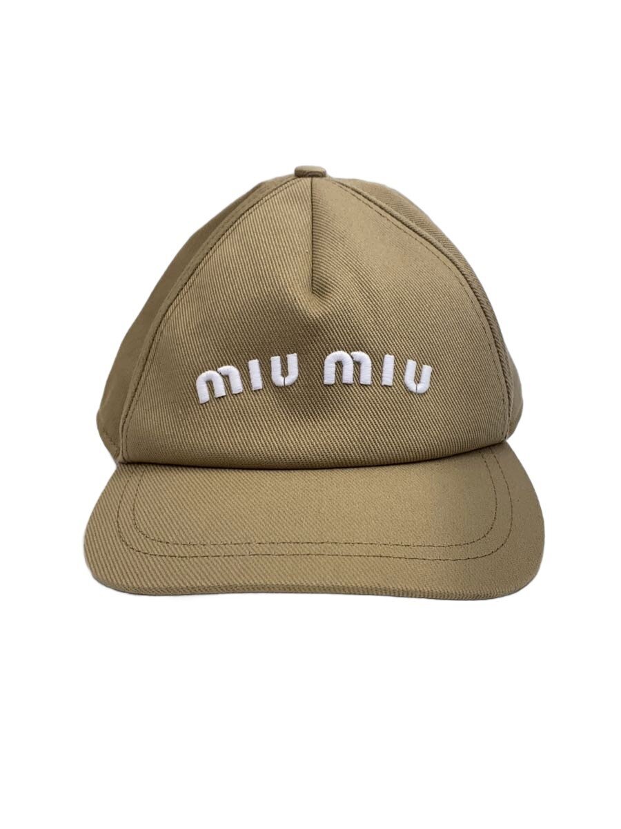 【中古】MIU MIU◆せん孔機野球旗がしら/M/BEG/5HC179 2DXI【服飾雑貨他】