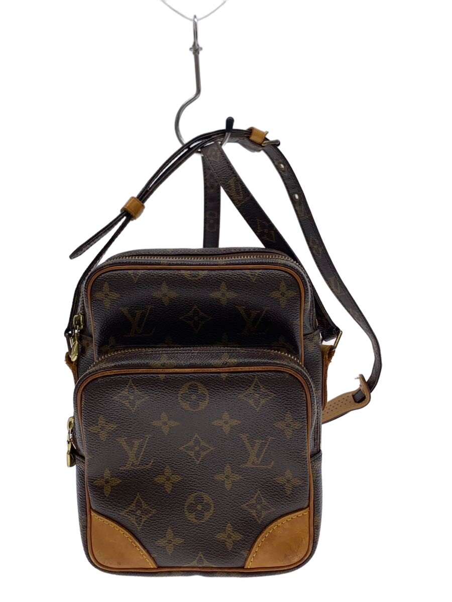【中古】LOUIS VUITTON◆アマゾン_モノグラム・帆布/PVC/BRW/モノグラム【御徒面子】