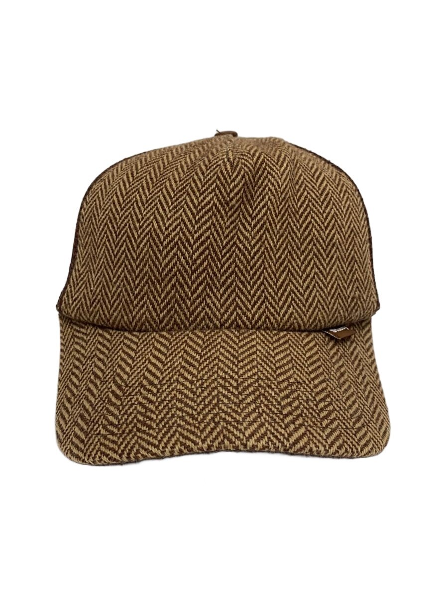 【中古】STUSSY◆00s/メッシュ旗がしら/FREE/赤銅色/杉綾模様/メンズ【服飾雑貨他】