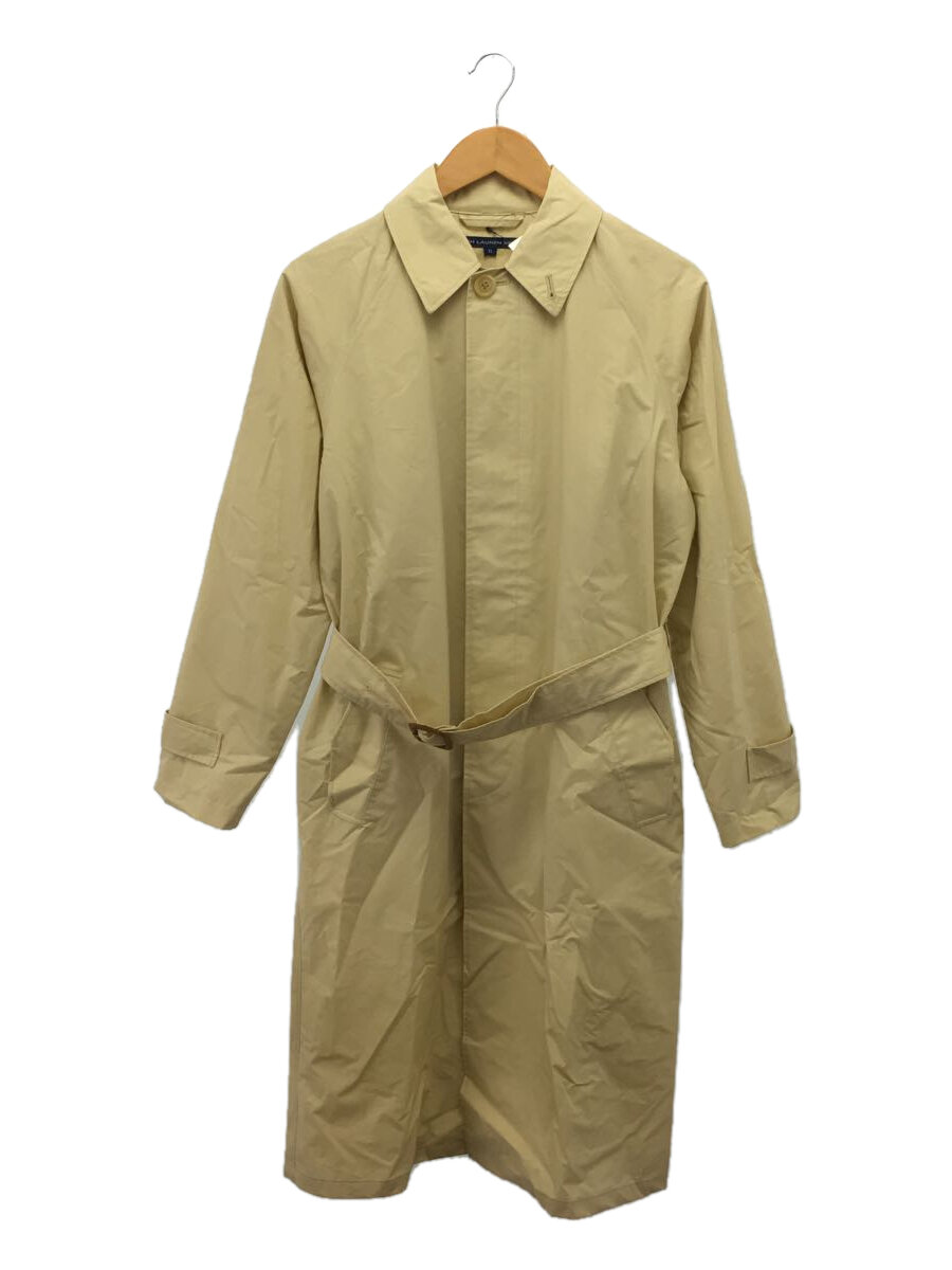 【中古】RALPH LAUREN◆ステンカラー厚地の外套/11/綿織物/BEG/ベージュ/無地/4001/真っただ中【レディース御召しもの】