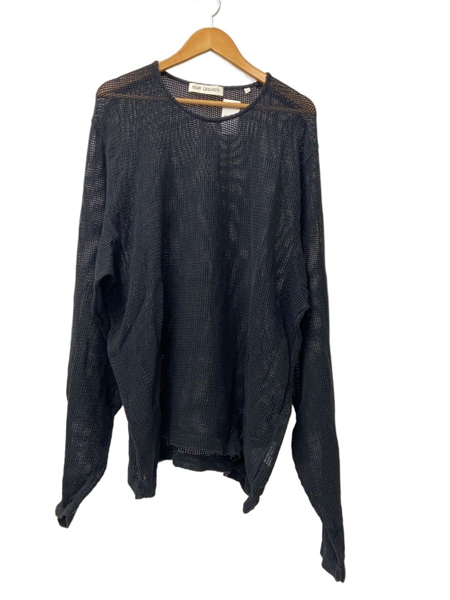 【中古】OUR LEGACY◆DOUBLE LOCK U-NECK/48/綿織物/BLK【メンズウェア】
