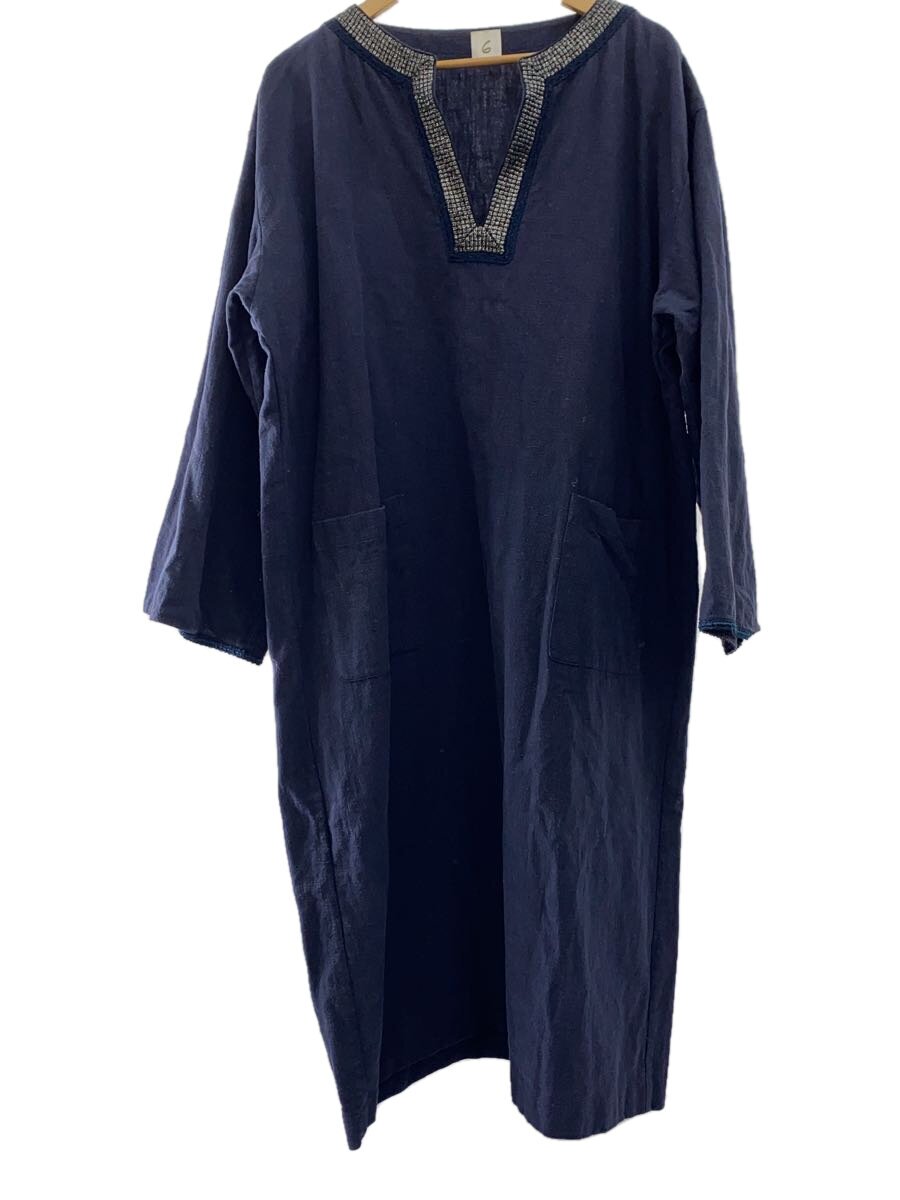 【中古】6(ROKU) BEAUTY \u0026 YOUTH UNITED ARROWS◆長袖衣装/38/ヘンプ/NVY/無地/8626-299-0262//【レディース御召しもの】