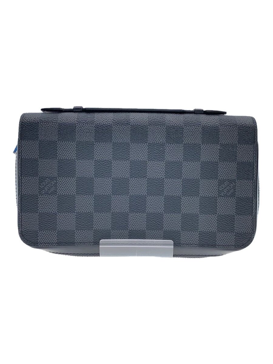 【中古】LOUIS VUITTON◆ジッピーXL_ダミエ・グラフィット_BLK/PVC/BLK/レディース【服飾雑貨他】