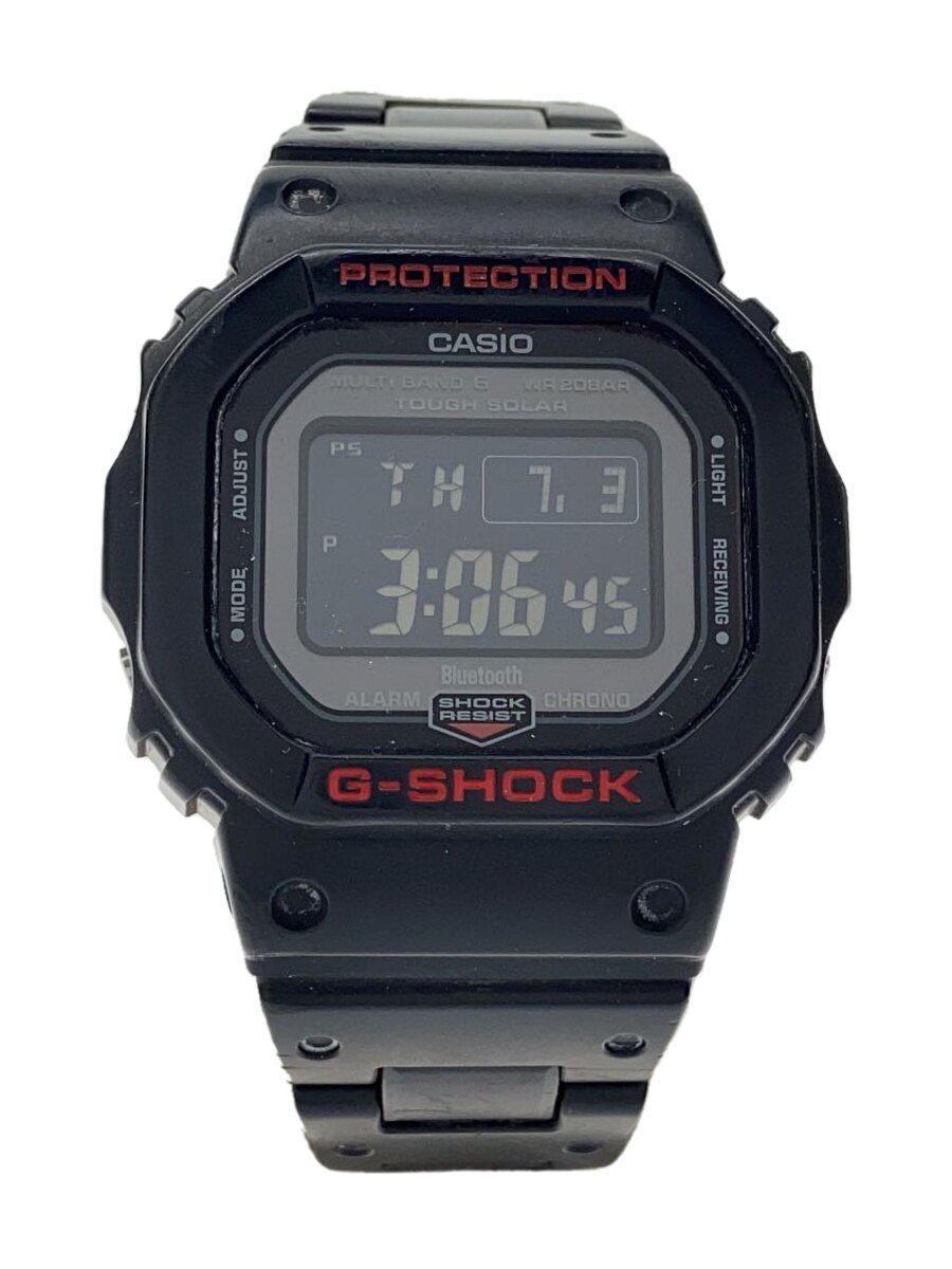 【中古】CASIO◆ソーラーウオッチ・G-SHOCK/デジタル/BLK【服飾雑貨他】