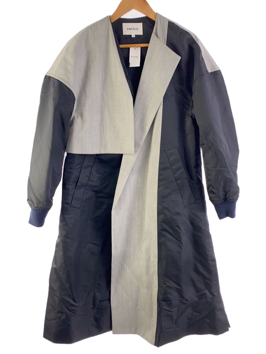 【中古】ENFOLD◆厚地の外套/36/ナイロン/NVY/300DA230-0730【レディース御召しもの】