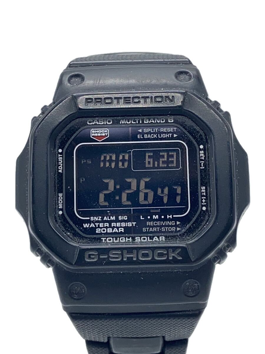 【中古】CASIO◆ソーラーウオッチ・G-SHOCK/デジタル/BLK【服飾雑貨他】