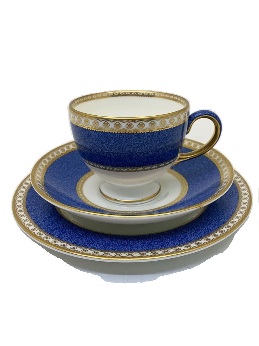 【中古】WEDGWOOD◆カップ&ソーサー/3点セット/BLU【キッチン用品】