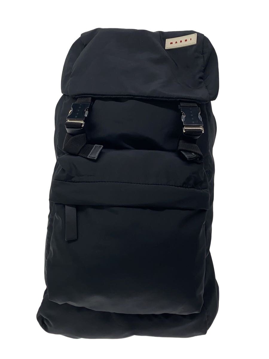 【中古】MARNI◆PUFFバックル/背嚢/うしろ側容器に並べる/BLK/ZAMQ00004U4//【御徒面子】