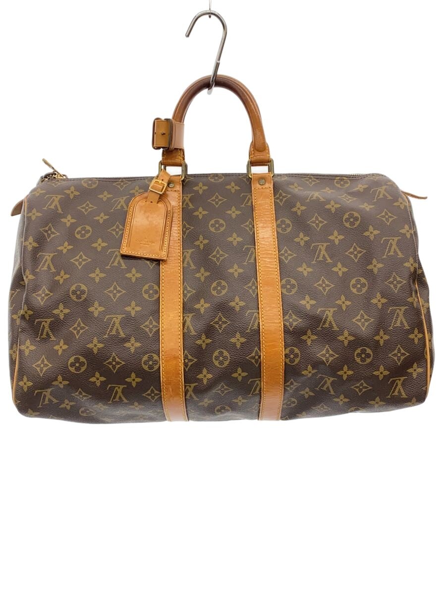【中古】LOUIS VUITTON◆キーポル45_モノグラム・帆布/PVC/BRW/総柄【御徒面子】