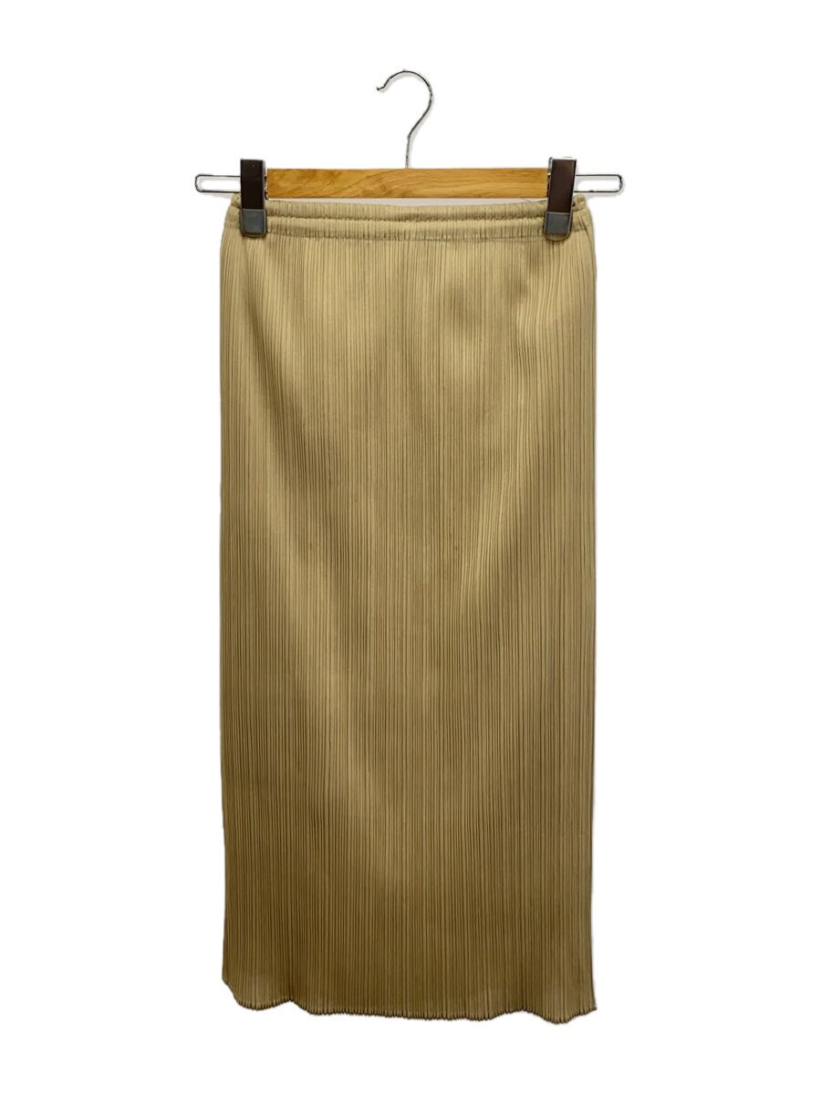 【中古】PLEATS PLEASE ISSEY MIYAKE◆ロングスコート/1/ポリエステル/YLW/PP04-JG613【レディース御召しもの】