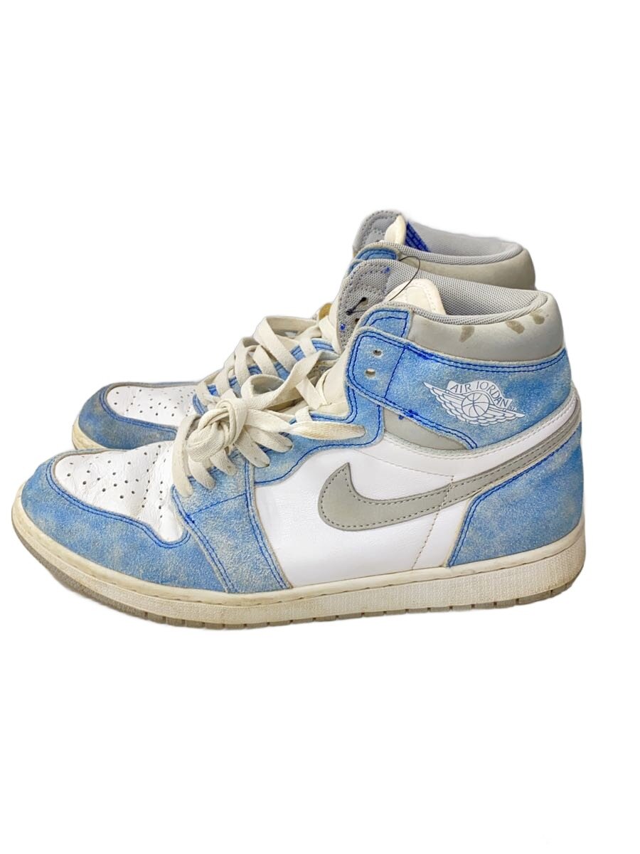 【中古】NIKE◆エアジョーダン1ご機嫌OG/ハイカットスニーカー/29.5珊/BLU/555088-402/汚れた状態有【シューズ】