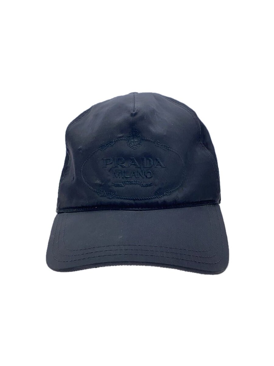 【中古】PRADA◆カナパロゴベースボールキャップ/XL/BLK/メンズ【服飾雑貨他】
