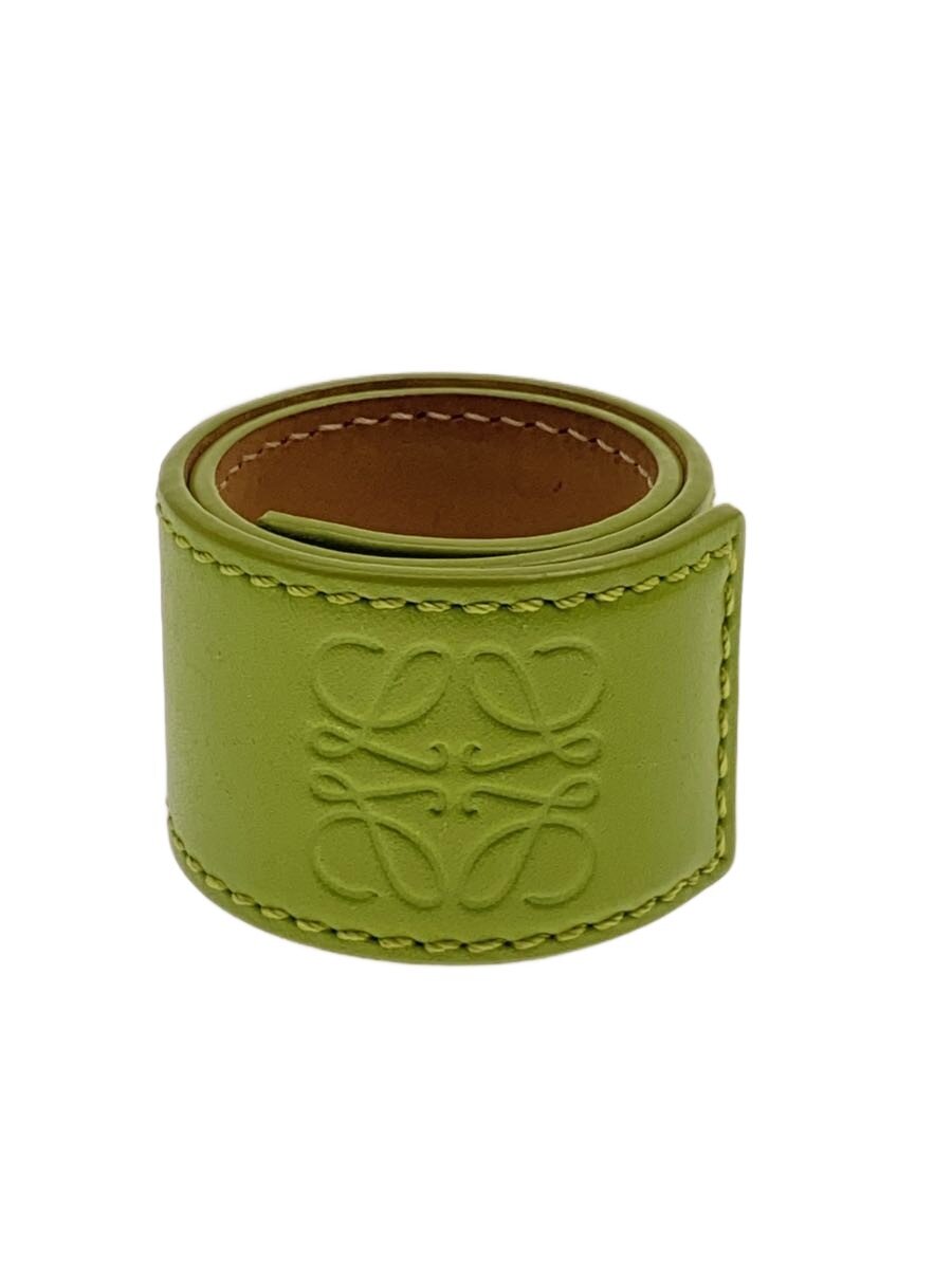 【中古】LOEWE◆SMALL SLAP BRACELET/腕輪/なめし革/GRN/レディース【服飾雑貨他】