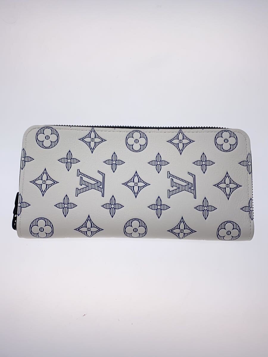 【中古】LOUIS VUITTON◆ジッピー・ウォレット・ヴェルティカル_モノグラム・シャドウ/--/WHT/レディース//【服飾雑貨他】
