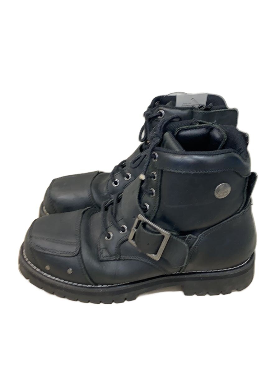 【中古】SIERRA DESIGNS◆オイルレザーバイカーブーツ/7広座敷/物質の状態思いめぐらす/25珊/BLK/なめし革/SD6021【シューズ】