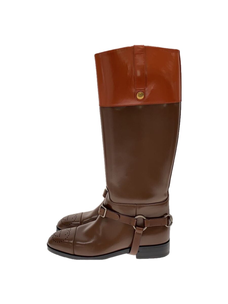 【中古】GUCCI◆Zelda Harness Knee High Riding Boots/US6/675655【シューズ】